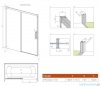 Radaway Idea Black Pn Dwj parawan nawannowy 170cm lewy czarny mat/szkło przejrzyste 10003170-54-01L
